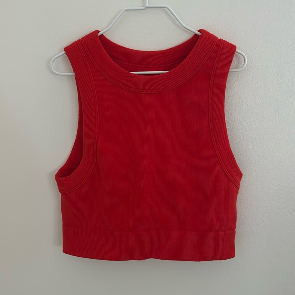 Offline by Aerie Seamless Red Tank Top